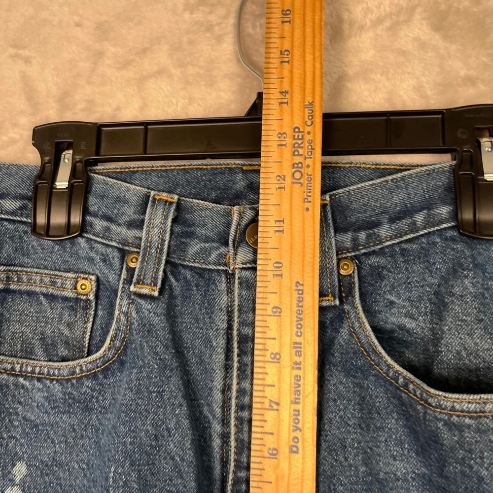 Carhartt Mens Straight Leg Jeans 34x30 (33x29) Denim Dungaree Stains B480-DVB‎